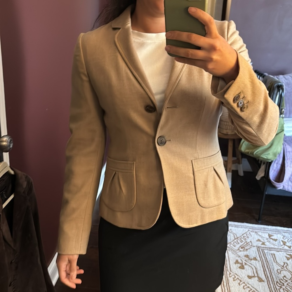 BANANA REPUBLIC Tan Wool Blazer